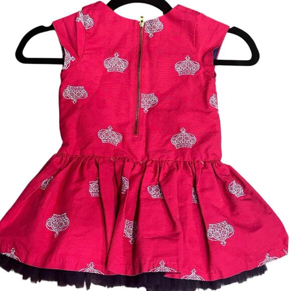 Genuine Kids by OshKosh Girls' Red Dress with Gold Crown Embroidery - Size 3T - Picture 2 of 12